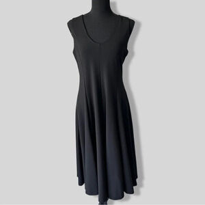 Papa Black  Sleeveless Fit and Flare Jersey Dress